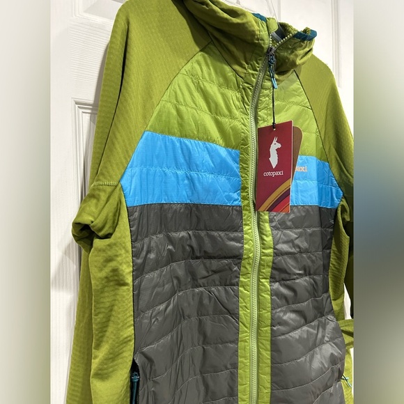 Cotopaxi Men's XL Capa Hybrid Insulated Hooded Jacket Green Grey Cedar Iron NWT - Picture 2 of 14
